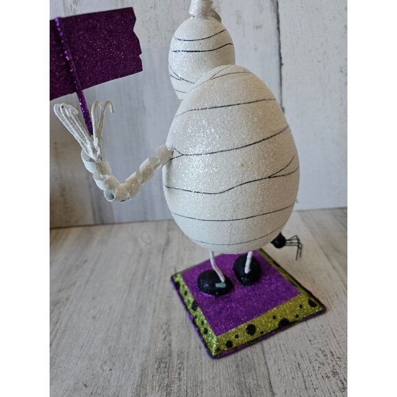 Pier 1 mummy spider glitter large Halloween decor rare vintage - Picture 6 of 9